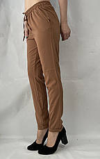 Жіночі літні штани, софт No13 жовто-корич БАТАЛ, фото 3
