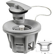 Клапан повітряний для надувних виробів 38 мм пластик сірий Osculati