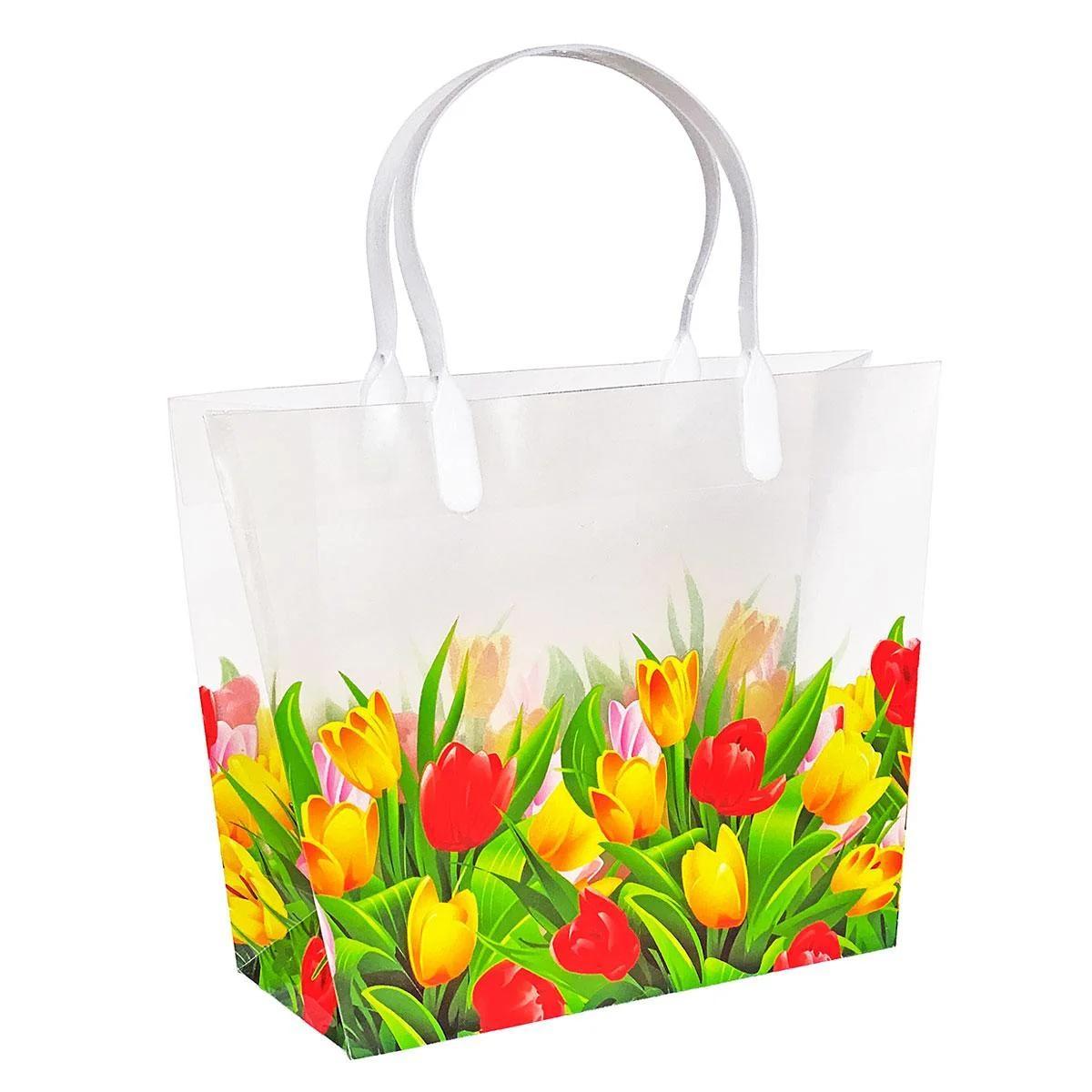 Пакет для квітів декоративна 34 х 27 х 10см, фото 1