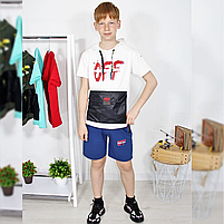 Літній костюм  для хлопчика футболка та шорти різні кольори вік від 6 до 10 років, фото 2