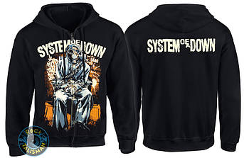 Толстовка на змійці SYSTEM OF A DOWN Gas Mask, фото 1