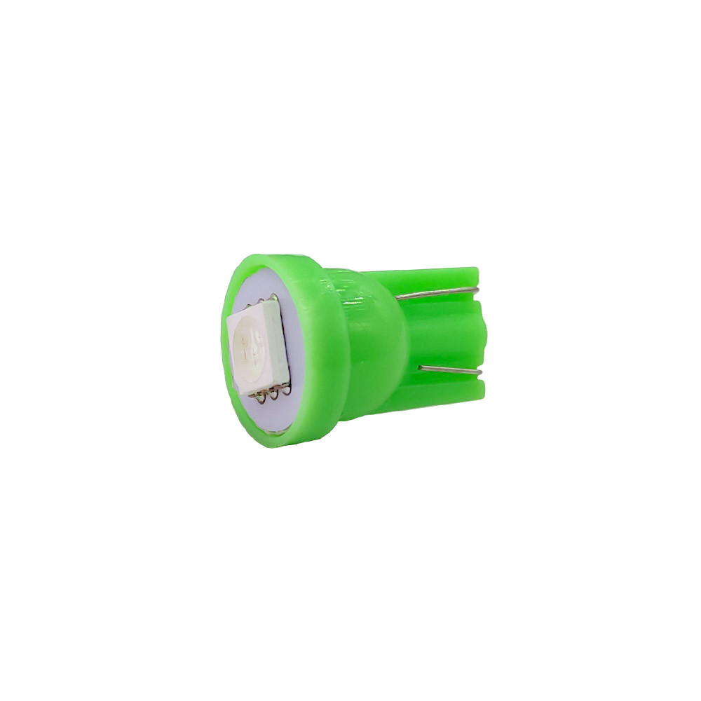 Светодиодная лампа W5W T10-5050-1SMD зеленый