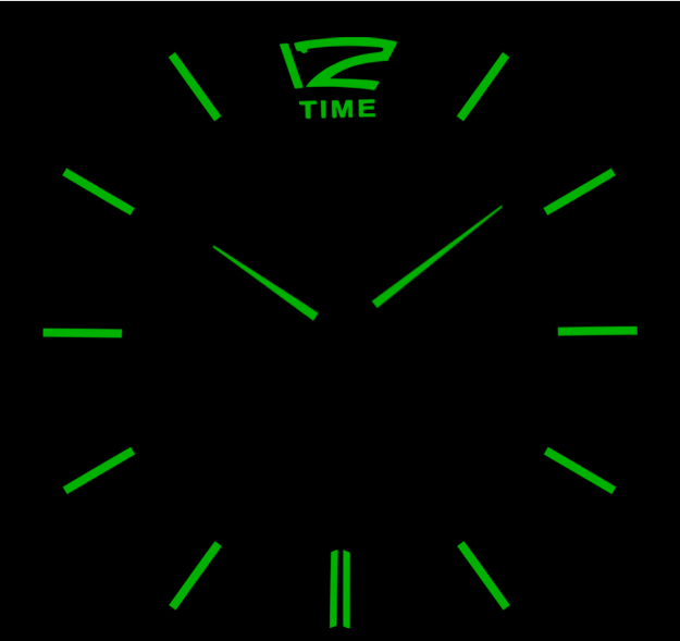 Люмінесцентний Сяючий Фосфорний 3Д годинник на стіну 3D DIY Clock від 70 до 150см 005F Палички
