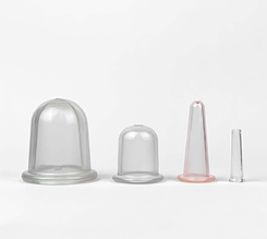 Набір вакуумних силіконових банок для обличчя та тіла Чудесник 4 шт.