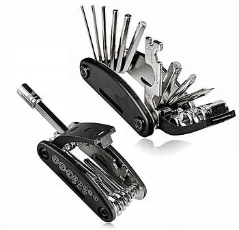 Мультитул для велосипеда 15 в 1 / Кишеньковий набір інструментів / Мультитул для велосипеда