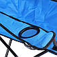 Стілець-крісло туристичний розкладний в чохлі для риболовлі, пікніка, кемпінгу 80х40х40 см кол.блакитний, фото 2