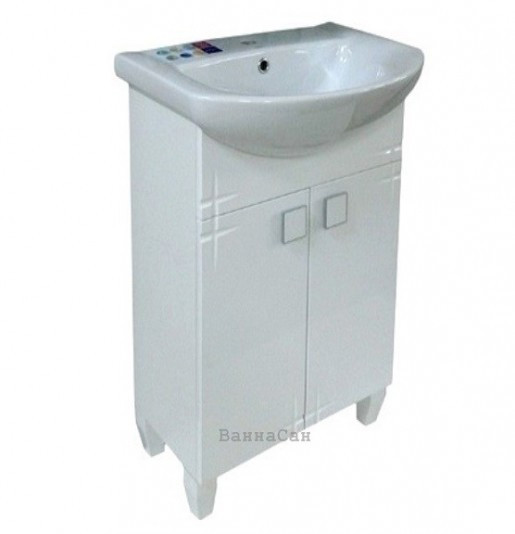 Тумба с Одной Раковиной в Ванную 50 См ВанЛанд АЛЕКСАНДРИЯ Ат 3-50 с ...