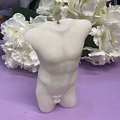 Свічка Чоловічий торс 15 см білий