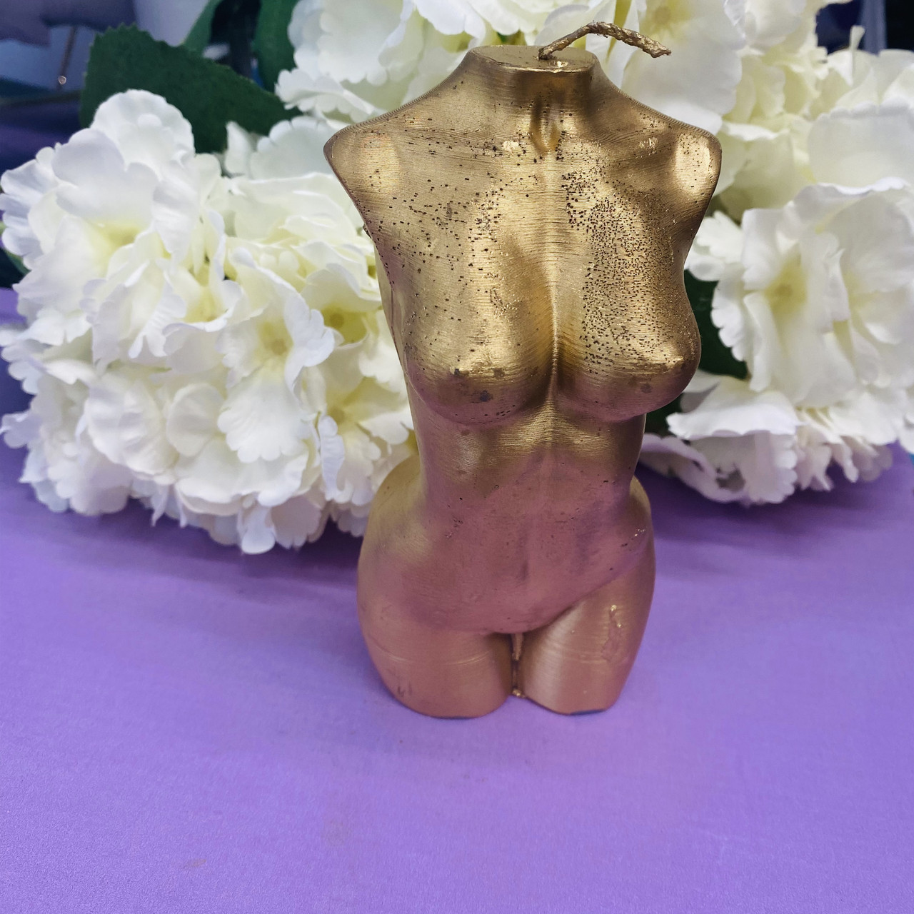 Свічка Жіноче тіло 15 см золото