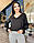 Модна жіноча блуза з відкритою спиною чорного кольору від 42 до 56 розміру, фото 3