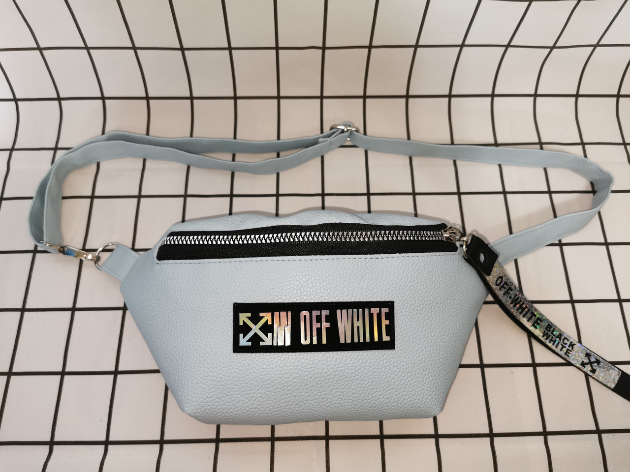Новий стиль сумка на пояс OFF WHITE мистецтв шкіра Унісекс жіночий і чоловічий пояс Бананка сумка для через опт