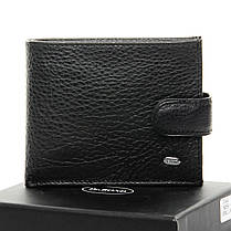 Гаманець шкіряний чоловічий чорний на кнопці натуральний із відсіками для карт усередині Dr. Bond MS-12, фото 2