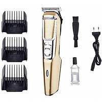 Машинка для стрижки волос Geemy GM-6077 вибрационная с насадками 3-6-9 мм Золотой