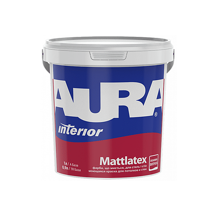 Латексна фарба для стін і стелі Aura Mattlatex 1л, фото 1