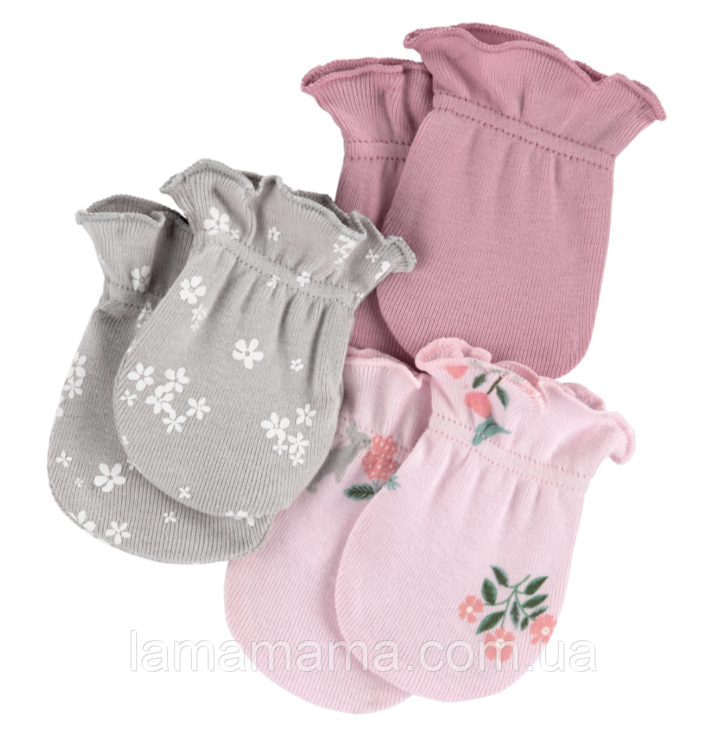 Набір з 3-х пар царапок Квіти Картерс, фото 1