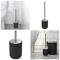 Керамічний підлогу йоржик для туалету IKEA EKOLN чорна туалетна щітка ІКЕА ЕКОЛЬН
