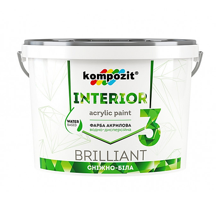 Глубокоматовая фарба для стін і стелі Kompozit Interior 3 1.4 кг, фото 1