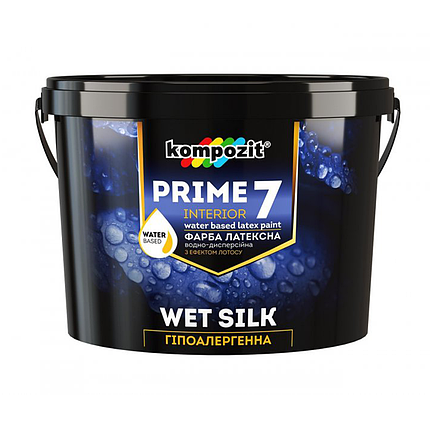 Шовковисто-матова фарба для стін і стелі Kompozit Prime 7 0.9л, фото 1