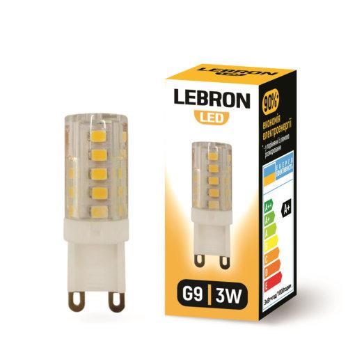 LED лампа Lebron L-G9, 3W, G9, 4500K, 280Lm, кут 360 °
