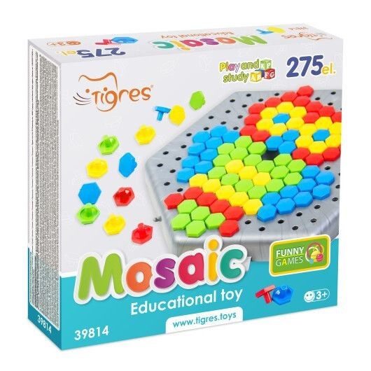 KM39814 Мозаїка Метелик 275 елементів у коробці тм Tigres