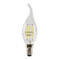 LED лампа VELMAX V-Filament-C37t, 4W, E14, 4100K, 400Lm