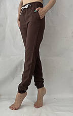 Жіночі літні штани, софт No103 тем.коричневий, фото 3