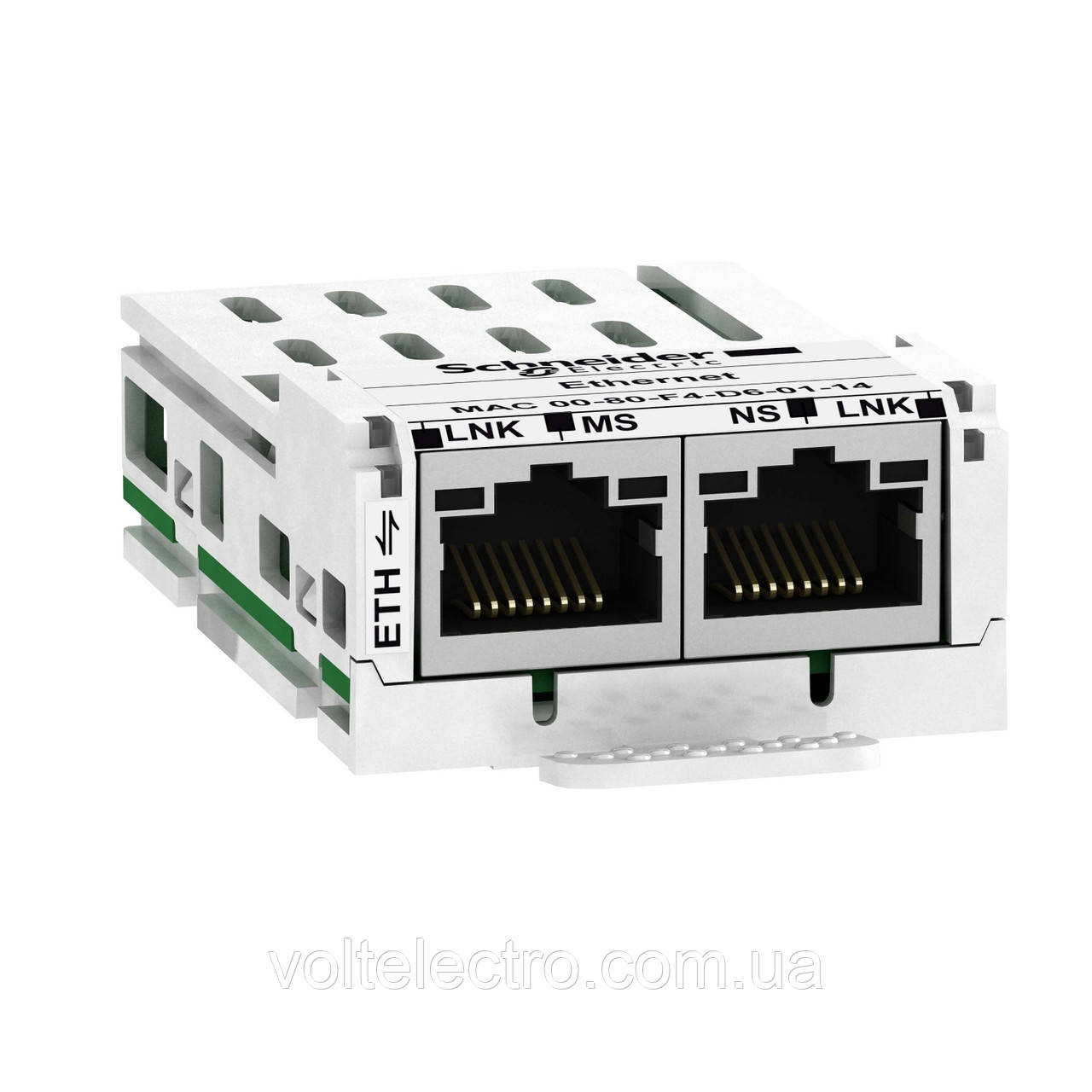 Комунікаційна карта Altivar Ethernet TCP/IP має 2 порти з роз'ємами RJ45., фото 1
