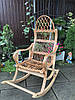 Крісло-гойдалка 2 з буку і ротангу, фото 2