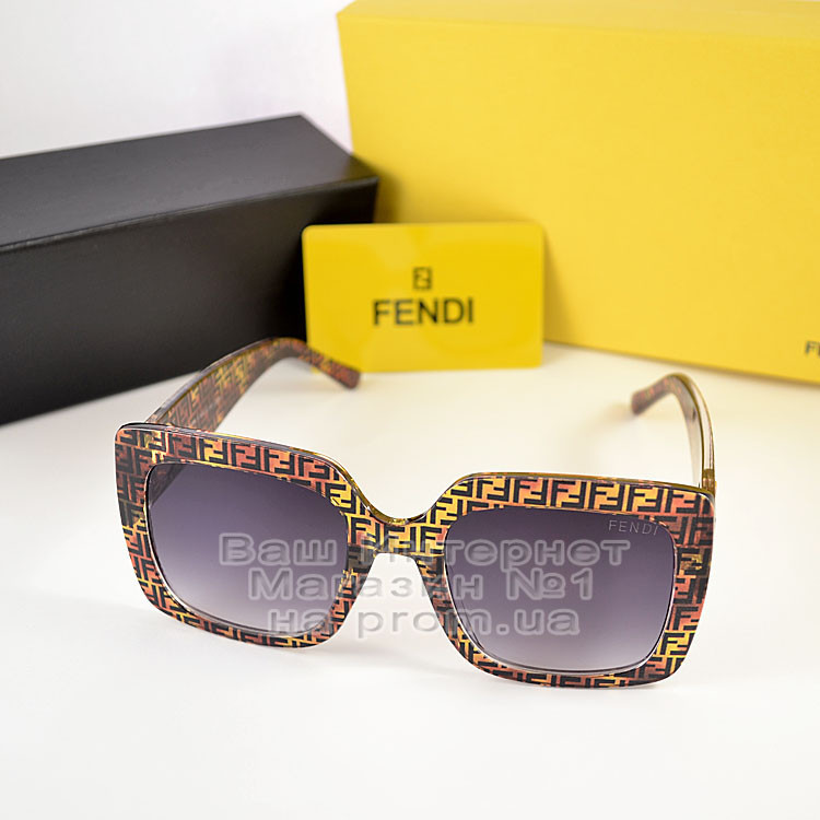 Квадратні жіночі сонцезахисні окуляри Fendi модні Брендові Стильні модна новинка 2023 Фенді