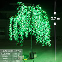 Вуличне Світлодіодне Дерево Верба  ( Листкі Зелені )