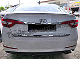Хром накладка на кришку багажника Huyndai Sonata LF 2014-2016 (Autoclover C765), фото 5