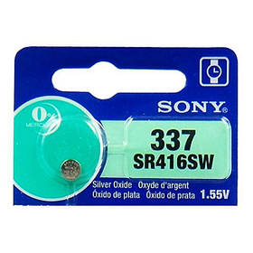 Батарейка для мікронавушника Sony 337 / SR416SW, 1,55В