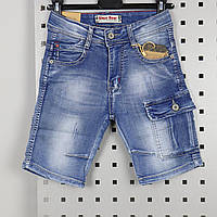 Шорти з кишенями джинсові для хлопчика тм Glass Bear розмір 122-146 см