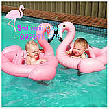 Надувний дитячий коло коло-ходунки Рожевий Фламінго з трусиками, фото 9