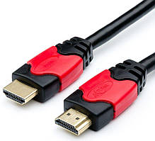 Go Кабель Atcom HDMI-HDMI 5м Red+Gold для комп'ютерів телевізорів