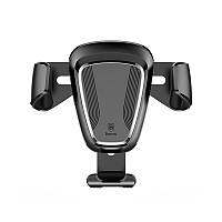 Go Автотримач Baseus Gravity Car Mount Black обертання на 360 градусів для смартфона мін 63 мм max 88 мм