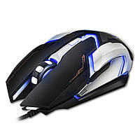 Go Дротова мишка iMICE V6 Black ігрова dpi 1200/1600/2400/3200 з LED-підсвіткою 6 кнопок комп'ютерна для