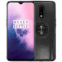 Go Защитный чехол Serge Ring для смартфона OnePlus 7 Black ударопрочный магнитный держатель с подставкой