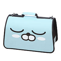 Go Зручна сумка-переноска транспортування для кішок Taotaopets 258805 Smiley Blue контейнер 52*21*30 см