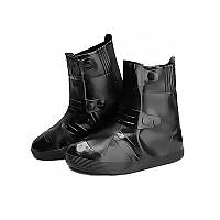 Go Захисні гумові бахіли на взуття SB-108 Чорний 27.4 см чохол від дощу сльота на кнопках