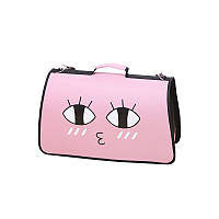 Go Зручна сумка-переноска транспортування для кішок Taotaopets 258805 Smiley Pink контейнер 36*18*24 см