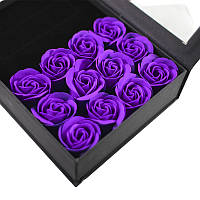 Go Оригінальна коробка з квітами пелюстками троянд з мила L-164 Purple подарункова