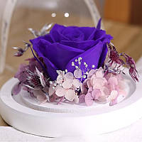 Go Стабілізована троянда в скляній колбі вишуканий презент L-1346 Purple подарунок