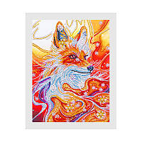 Go Барвиста алмазна мозаїка DIY 4066 "Вогняна лисиця" викладка стразами на полотні