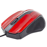 Go Комп'ютерна миша Apedra M3 Red 1000 dpi USB для ноутбуків і ПК дротова