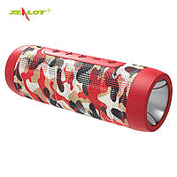 Go Колонка ZEALOT S22 Red Camouflage FM радіоліхтарик 3 режими Bluetooth microSD карта гучний зв'язок