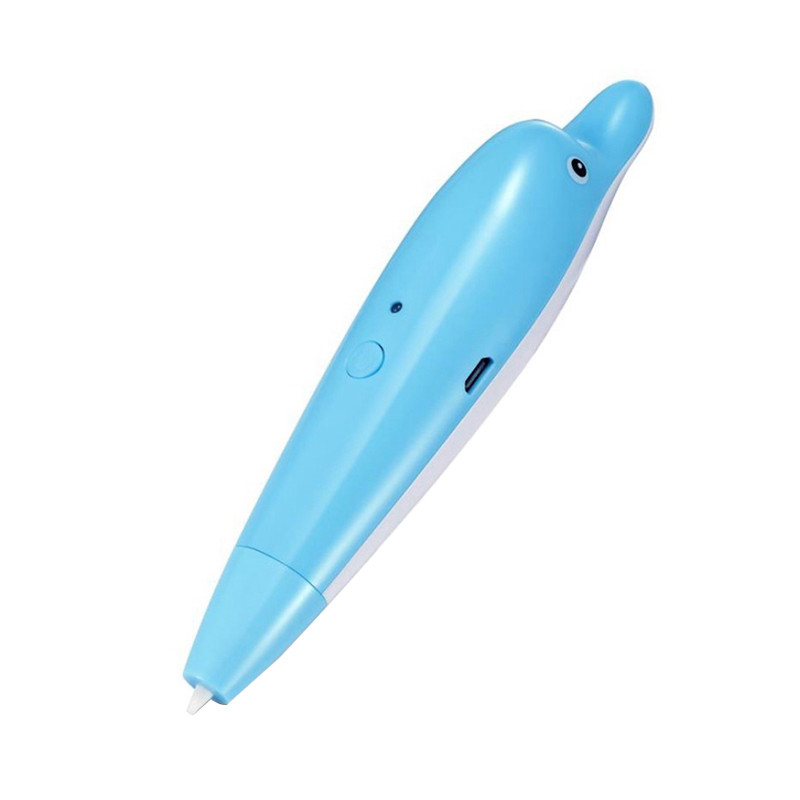 Go Ручка 3D PEN Kaiyiyuan Dolphin Blue низкотемпературная с аккумулятором 1000mah с USB EN - фото 2 - id-p1426713425