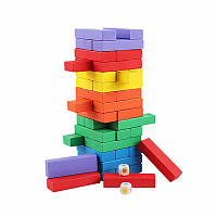 Go Настільна дерев'яна гра вежа Дженга QQ-5180 48 брусків розвивальна