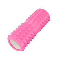 Go Масажний фітнес-калик ролик для йоги та фітнесу Dobetters Spikes Roller 33*13 см Pink