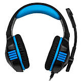 Навушники ігрові HUNTERSPIDER LED V3, чорно-сині., фото 9